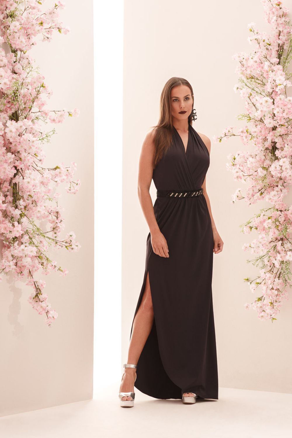 vestido frente unica preto