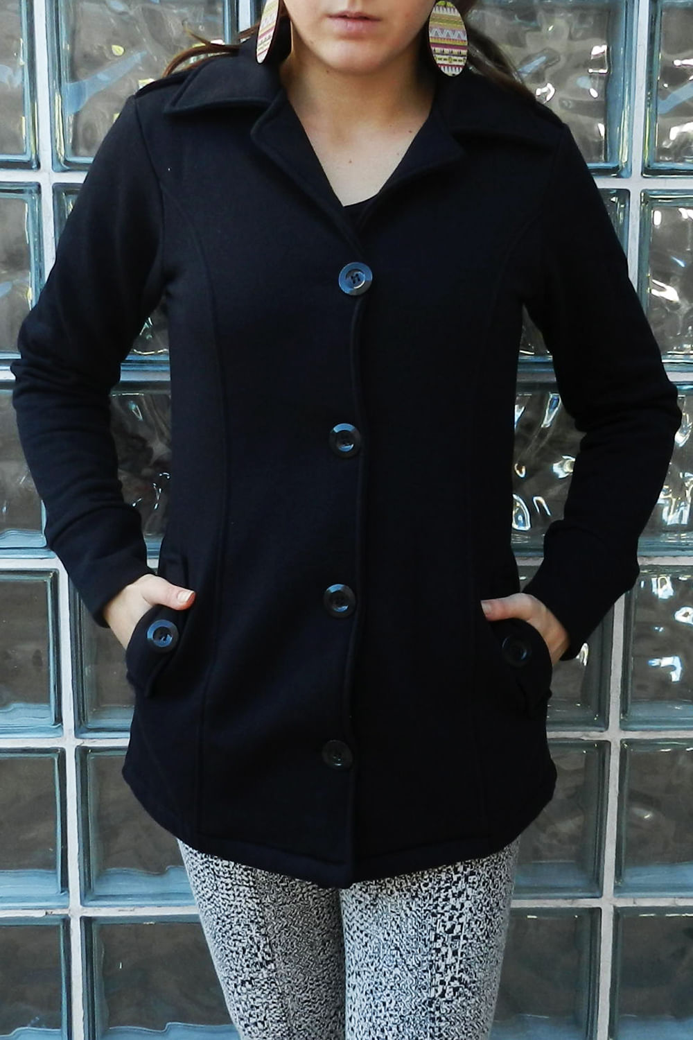 casaco de moletom preto feminino