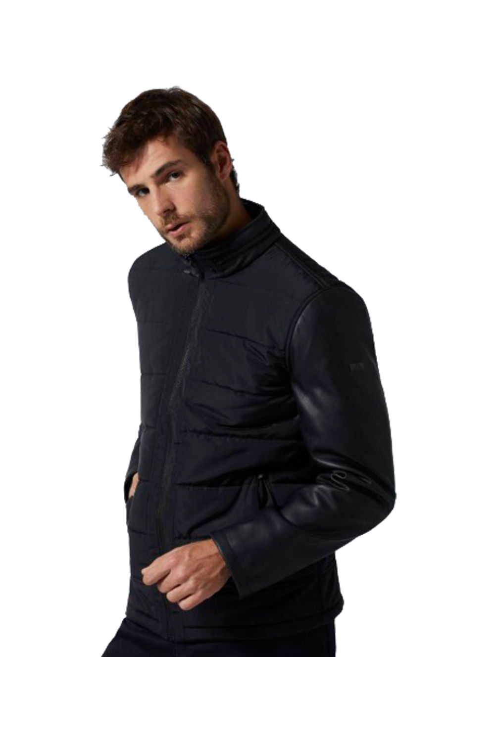 casaco nylon preto