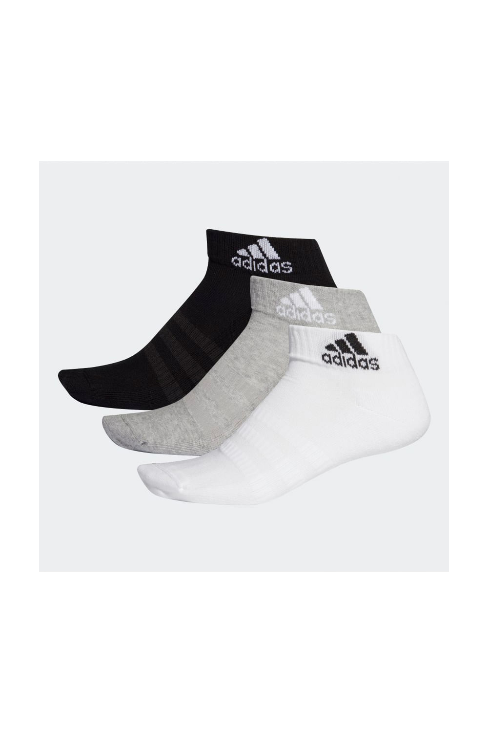 Meias Adidas Cushioned Ankle 3 Pares Preto