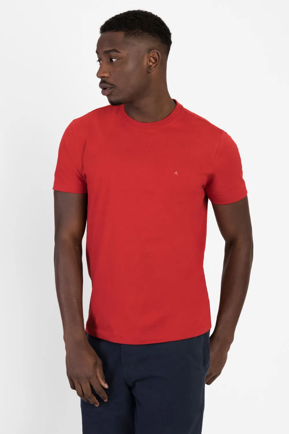 Camiseta Aramis Malha Gola Careca Básica Vermelho - Garm Store