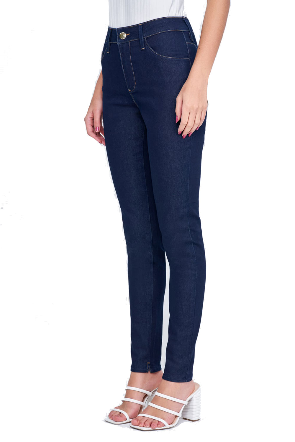 Calça Jeans Lado Avesso Curve Jegging Azul - Garm Store
